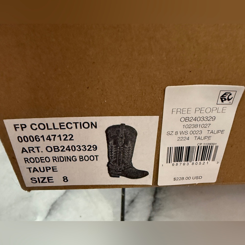 Free People Rodeo Riding Boots-Size 8-New In Box - Picture 17 of 17
